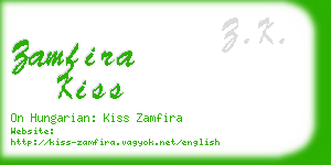 zamfira kiss business card